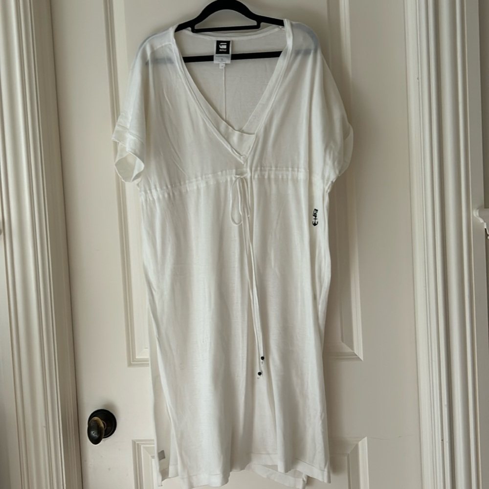 NWOT G-STAR RAW light sweater coverup pullover drawstring cuff sleeves size S